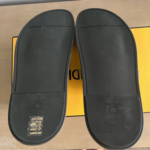 Fendi Logo-detailed canvas and leather sandals - Picture 7 of 12